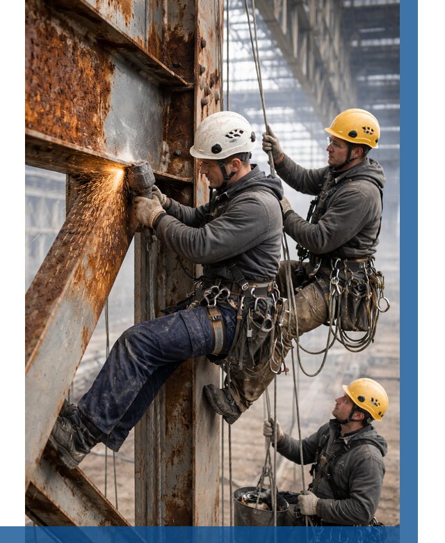 Зачистка металла от ржавчины в Армавире от 355 р. | ВЫСОТНИК-Рмв