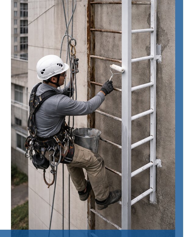 Покраска пожарных лестниц в Армавире от 4559 р. | ВЫСОТНИК-Рмв