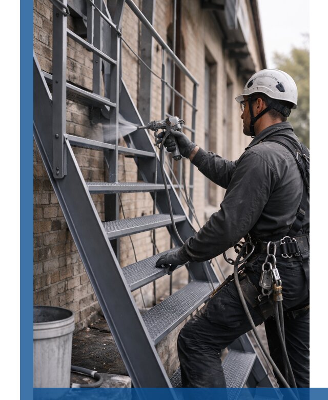 Покраска и антикоррозионная защита пожарных лестниц в Армавире