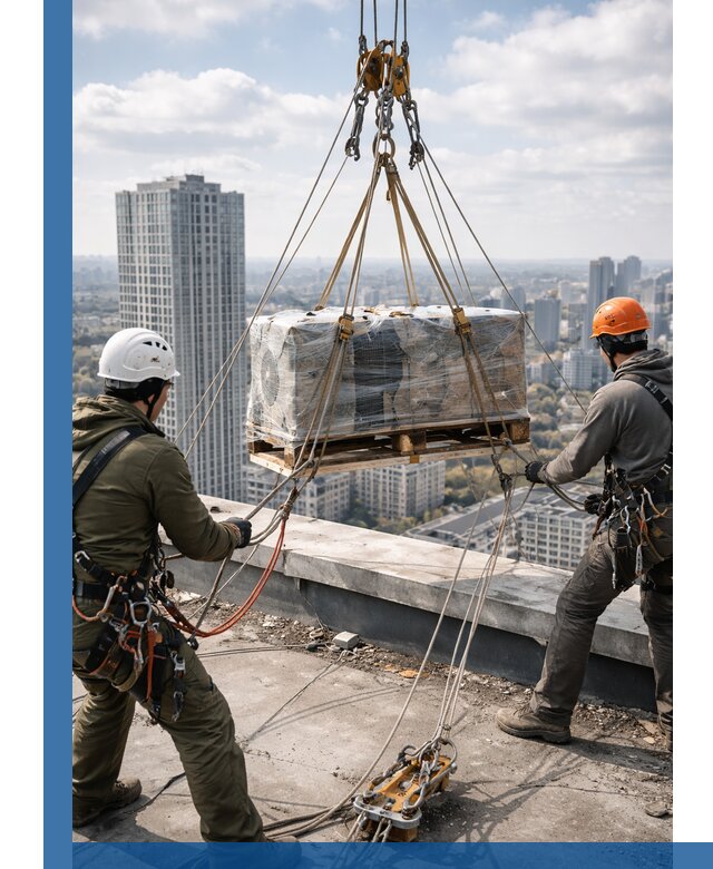 Подъем и монтаж крупногабаритных грузов на крышу в Армавире