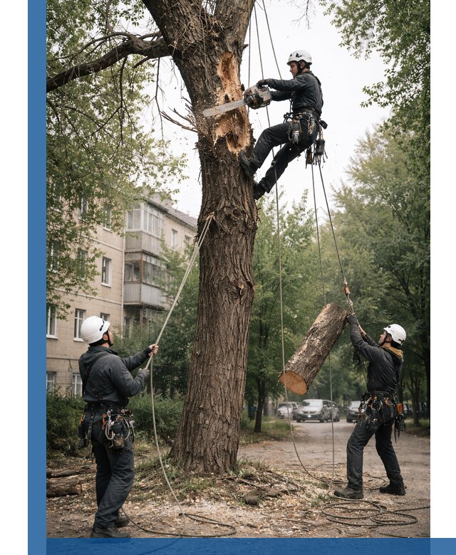 Срочное удаление аварийных деревьев в Армавире с гарантией безопасности