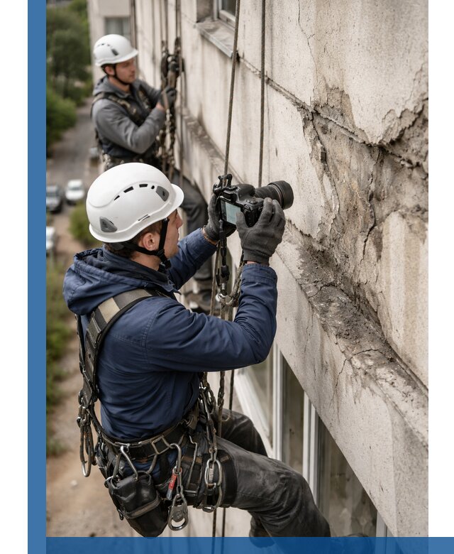 Фотофиксация дефектов фасада с высотной съемкой в Армавире
