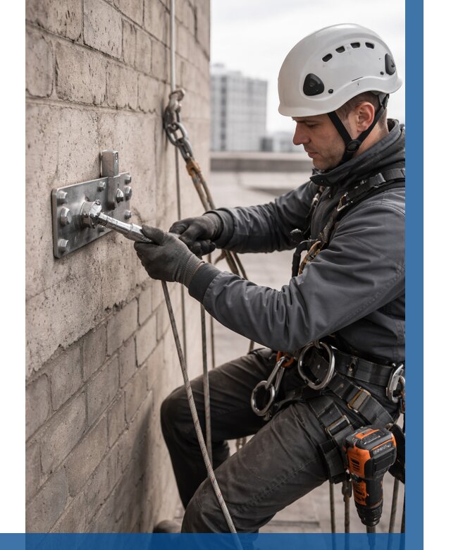 Установка анкерных точек в Армавире от 3546 р. | ВЫСОТНИК-Рмв