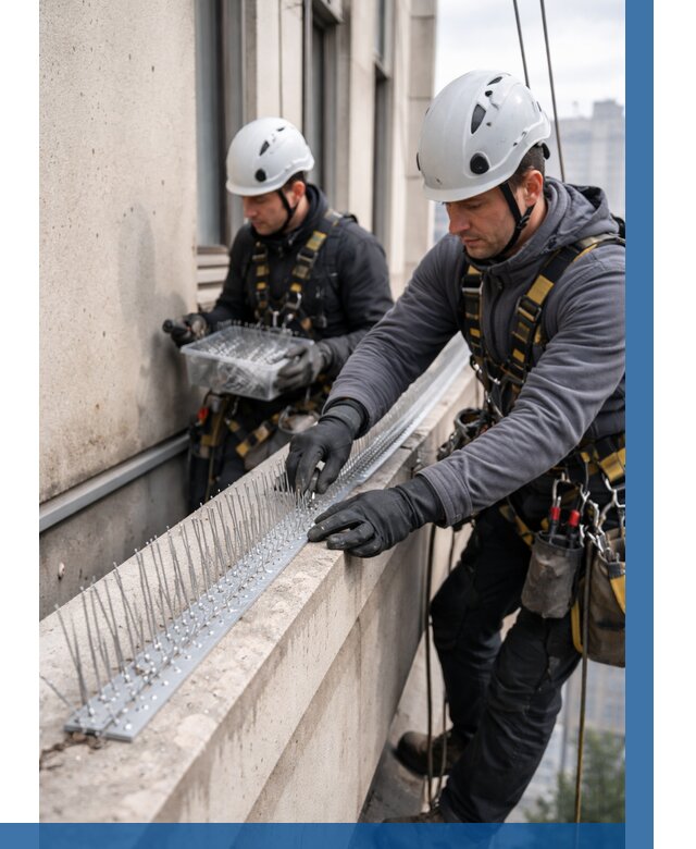 Установка шипов от птиц в Армавире от 861 р. | ВЫСОТНИК-Рмв